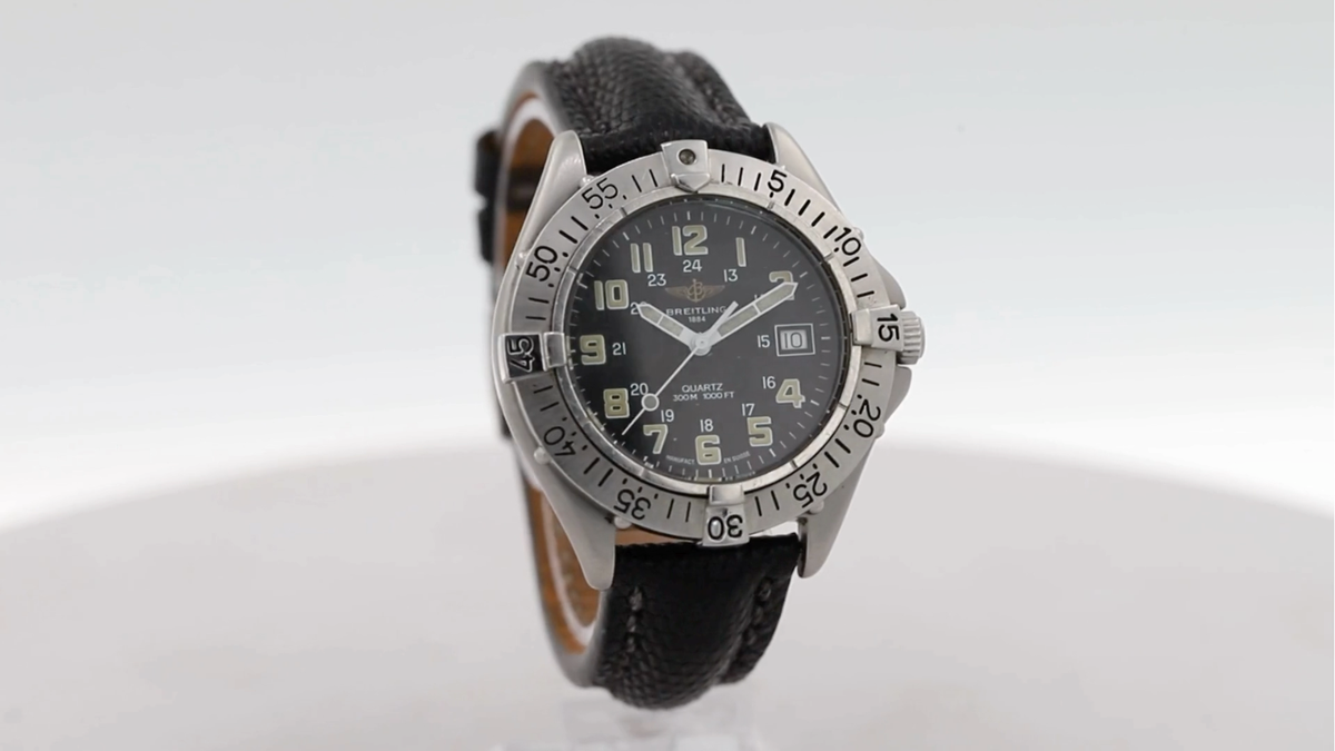 BREITLING Colt Quartz - Black Dial - 38mm - Black Lizard Leather