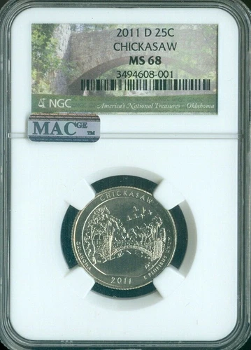 2011-D Chickasaw Quarter NGC MS68 MAC Quality 
