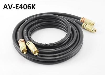 6ft Premium 2-RCA Male To Male Audio Cable - Gold-Plated Connectors, CablesOnline AV-406G