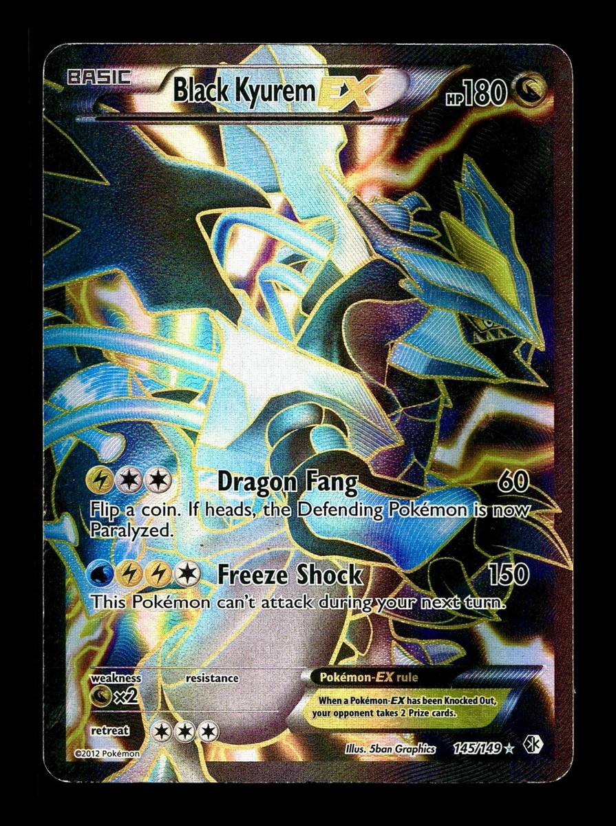 Black Kyurem EX Full Art English Boundaries Crossed 145/149