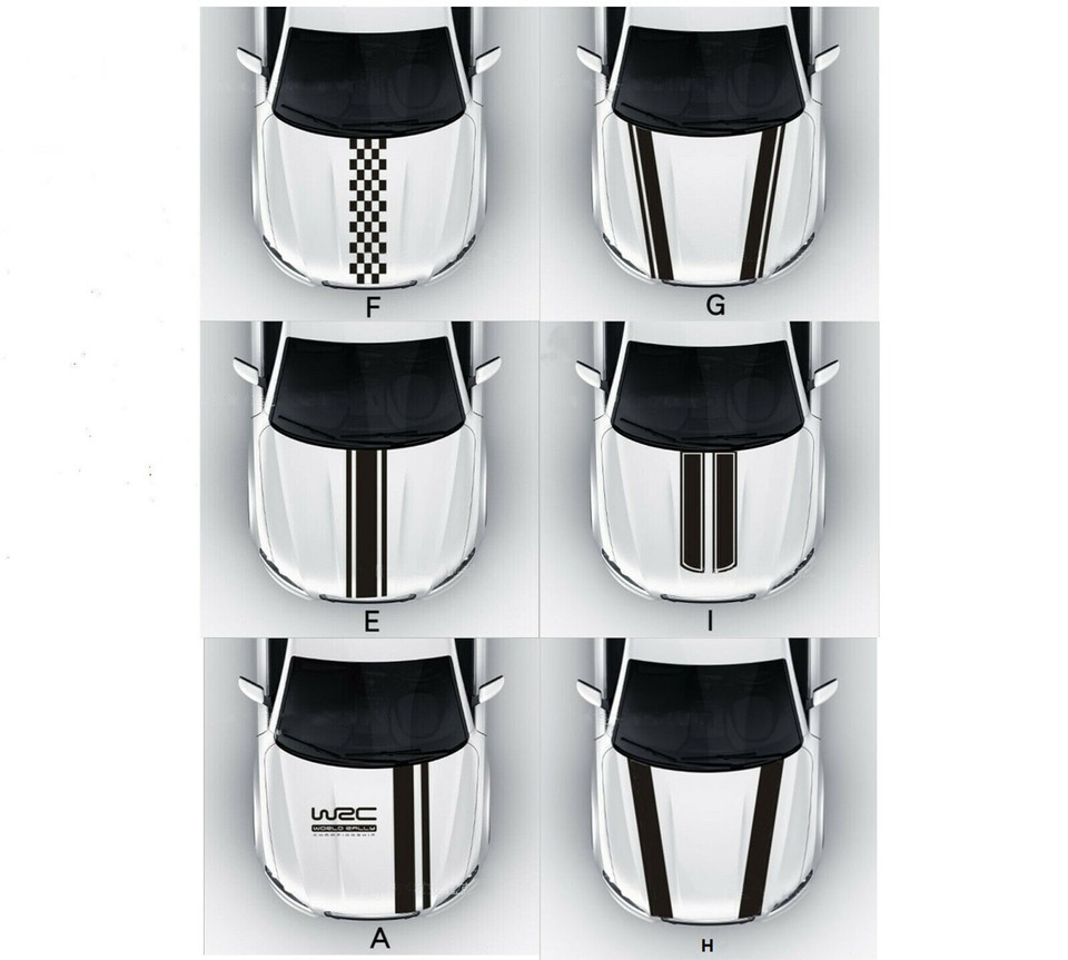 Bonned Car Sticker Universal Fit Racing Hood Stripes Decal Vinyl Stickers for Car SUV ...