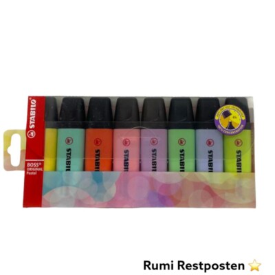 Textmarker - STABILO BOSS ORIGINAL Pastel - 8 er -