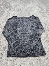Xersion Shirt Women Small Charcoal Black Space Dye Long Sleeve Performance NWT