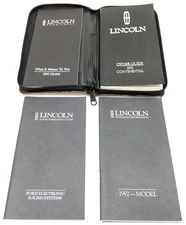 1992 Lincoln Continental Factory Original Glovebox Owners Manual Book Portfolio