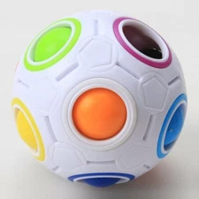 Cuber Speed Rainbow Ball Magic Cube Fidget Toy Puzzle Magic Ball Fun Fidget