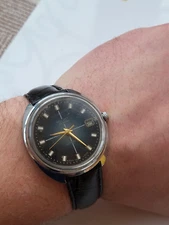 Vintage USSR Soviet Era Mens Watch mechanical Poljot Date 17 Jewels Cal.2614.2H