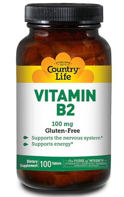 Worldwide 2 X Country Life Vitamin B-2 -- 100 mg - 100 Tablets