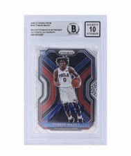 Tyrese Maxey Autographed 2020-21 Panini Prizm #256 10 Rookie Card. rookie card picture