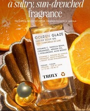 TRULY GOLDEN GLAZE LUXURY BODY OIL Vegan Hyaluronic Acid Boost 3.1 Fl oz NIB