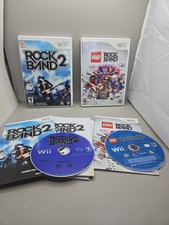 LEGO Rock Band & RockBand 2 Games (Nintendo Wii, 2009) Tested Complete Free Ship