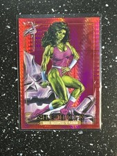 2024 Sky Box Marvel Masterpieces 92' Platinum She-Hulk Red Prism #82 /492