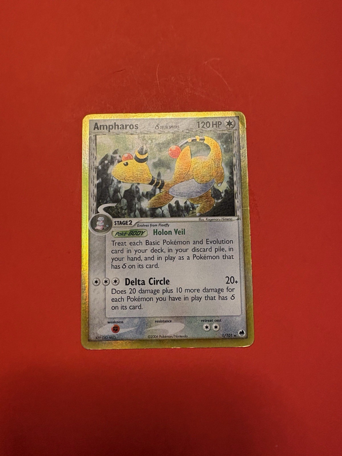 Ampharos Holo 1/101 Pokemon Card (2006)