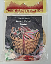 Blue Ridge Basket Kit, Gran's Cotton Basket 7" x 9.5" x 9.5", Commonwealth MFG
