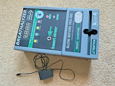 Vintage Coin-Operated Bar Breathalyzer Machine Blow Before You Go Takes Quarters