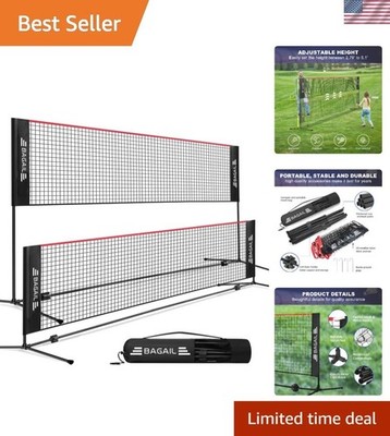 Outdoor Sports Net for Kids & Adults - Height Adjustable Badminton & Tennis Net