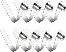 8 Pcs Kayak Paddle Spring Snap Clips, Tent Pole Clips, Stainless Steel Push Butt