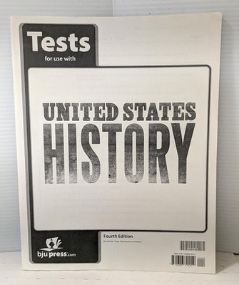 BJU United States History Tests 4th edition 268946 Brand New FREE SHIPPING !!!