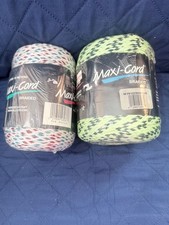  2 Maxi-Cord 6mm 100yds Braided Polypropylene Cord Navajo and green Sealed