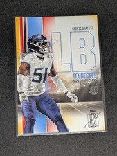 Cedric Gray 2024 Topps Signature Class - Rookies #189 Blue & Orange (RC) Titans