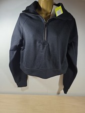 All in Motion Women's Black Half Zip Pullover Sweatshirt Size Small