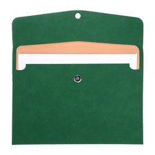 Teczki na dokumenty ze skóry PU, uchwyt na dokumenty A4 7,9" x 10,6", zielony