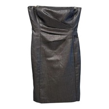 Lauren Ralph Lauren Evening Strapless Mini Dress Grey Silver Size 10