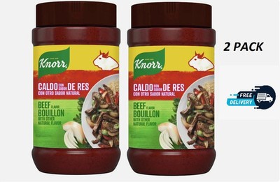 Knorr Shelf-Stable Granulated Beef Bouillon Seasoning, 2.0 lb Jar, 2 pack