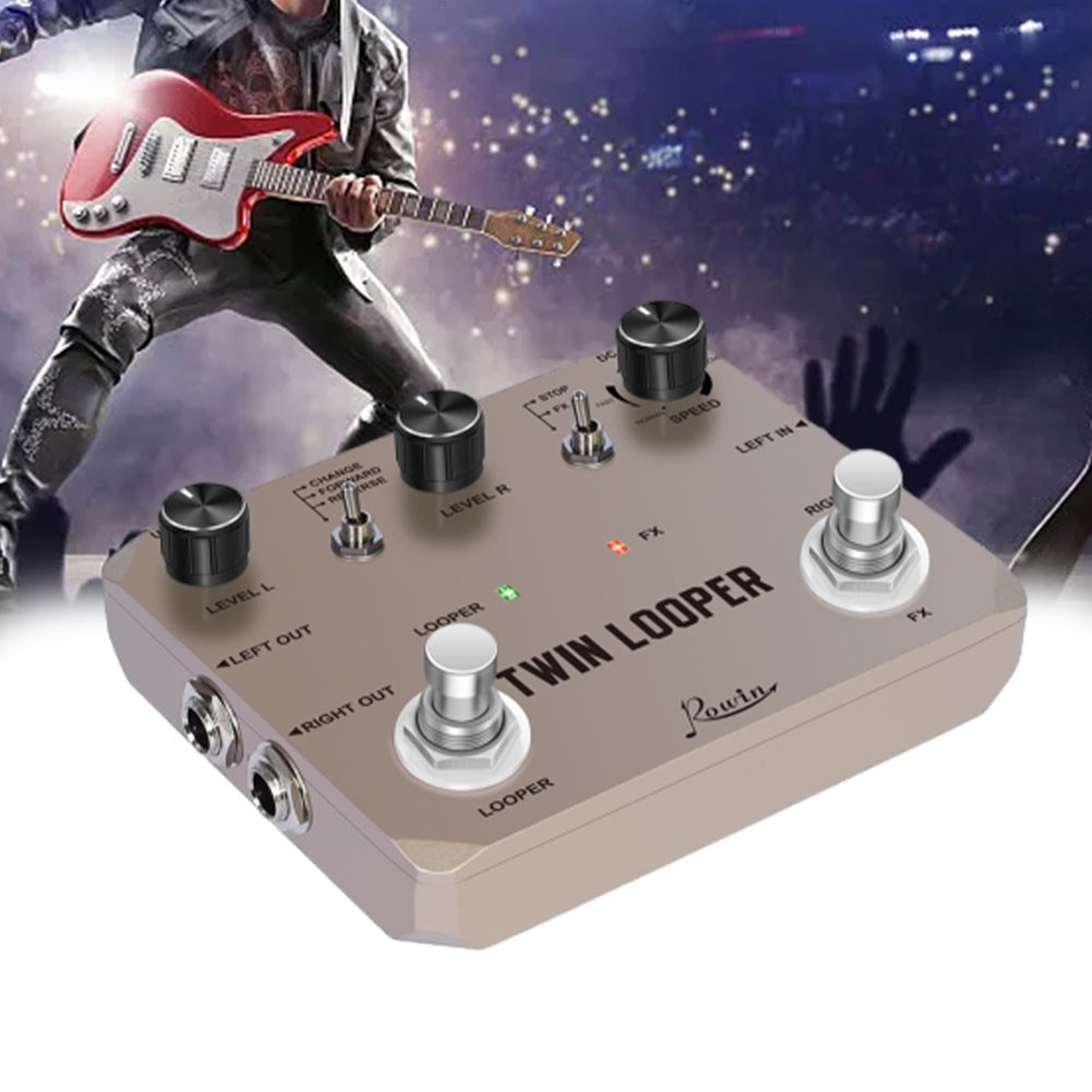 Pédale de guitare électrique Precision Recording Rowin Looper avec boucle de 1