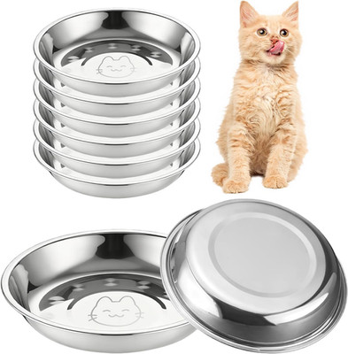8 Stück Katzennapf Edelstahl, 16Cm 304 Material Futternapf Katze Katzen Napf Mit