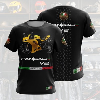 Motorcycle T-shirt, Moto Gift for Ducati V2 Biker, Graphic Design Motorbike Tee