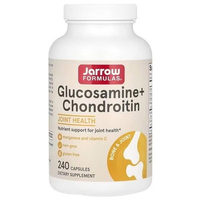 Jarrow Formulas Glucosamine + Chondroitin with Manganese and Vitamin C, 240 Caps