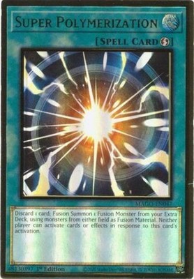 Yugioh! LP Super Polymerization - MAGO-EN047 - Premium Gold Rare - 1st Edition L