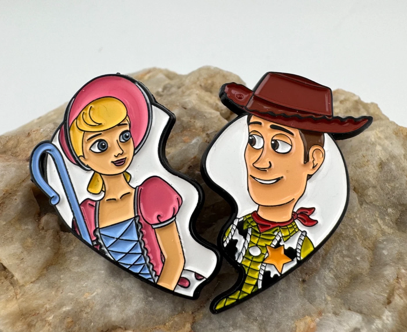 Disney Pixar Toy Story Woody and Bo Peep Two Pin Set NEW Unofficial