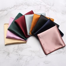 Pocket Square Silk Jacquard Woven Red Orange Handkerchief Pocket Wedding