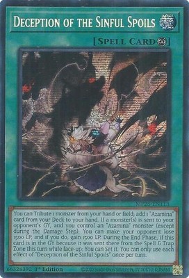 YUGIOH: 1x Deception of the Sinful Spoils MP25-EN113 Prismatic Secret Rare 2025