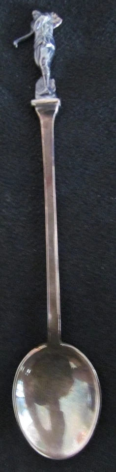 CUCHARA ESTERLINA VINTAGE CON SELLO CON IMAGEN FIGURATIVA DE HARRY VARDON 1937 Foto 2 de 4