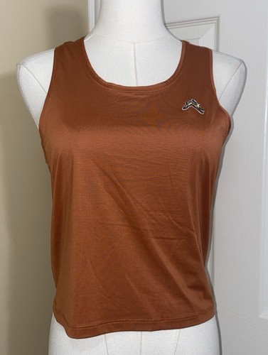 Tracksmith Shirt Womens Medium Twilight Crop Rust/Copper Running Tank Top