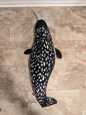 Melissa Doug Lifelike Narwhal Giant Stuffed Animal Plush Toy Over 4ft Long