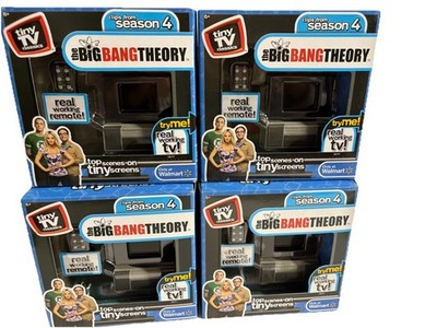 Big Bang Theory Tiny TV Classics Real Working TV & Remote Arcade Toys Set Of 4