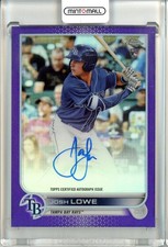2022 Topps Chrome Josh Lowe Rookie Auto Purple /250 Rays