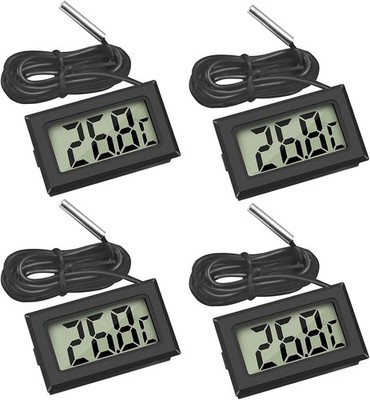 Digital LCD Thermometer Temperatur Monitor mit Externem Sensor für Kühlschrank