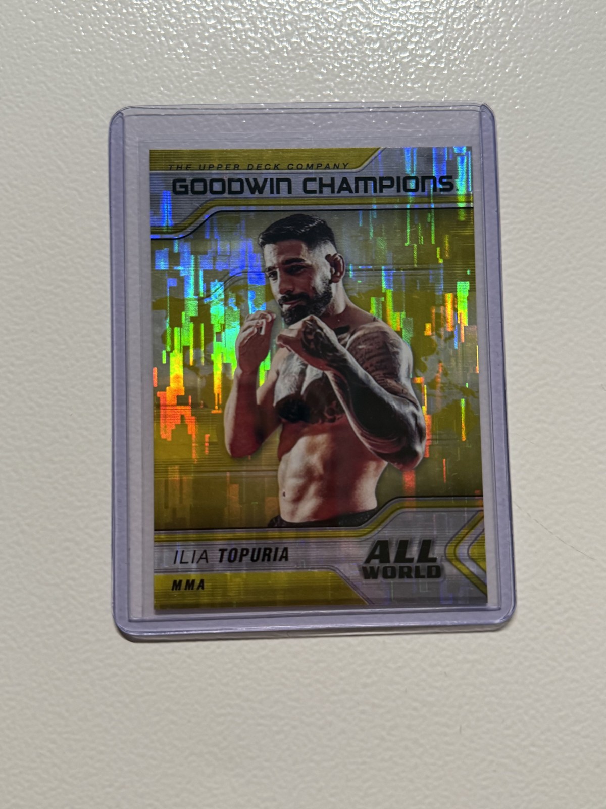 Ilia Topuria 2023 Upper Deck Goodwin Champions All-World Yellow #AW-5 crs