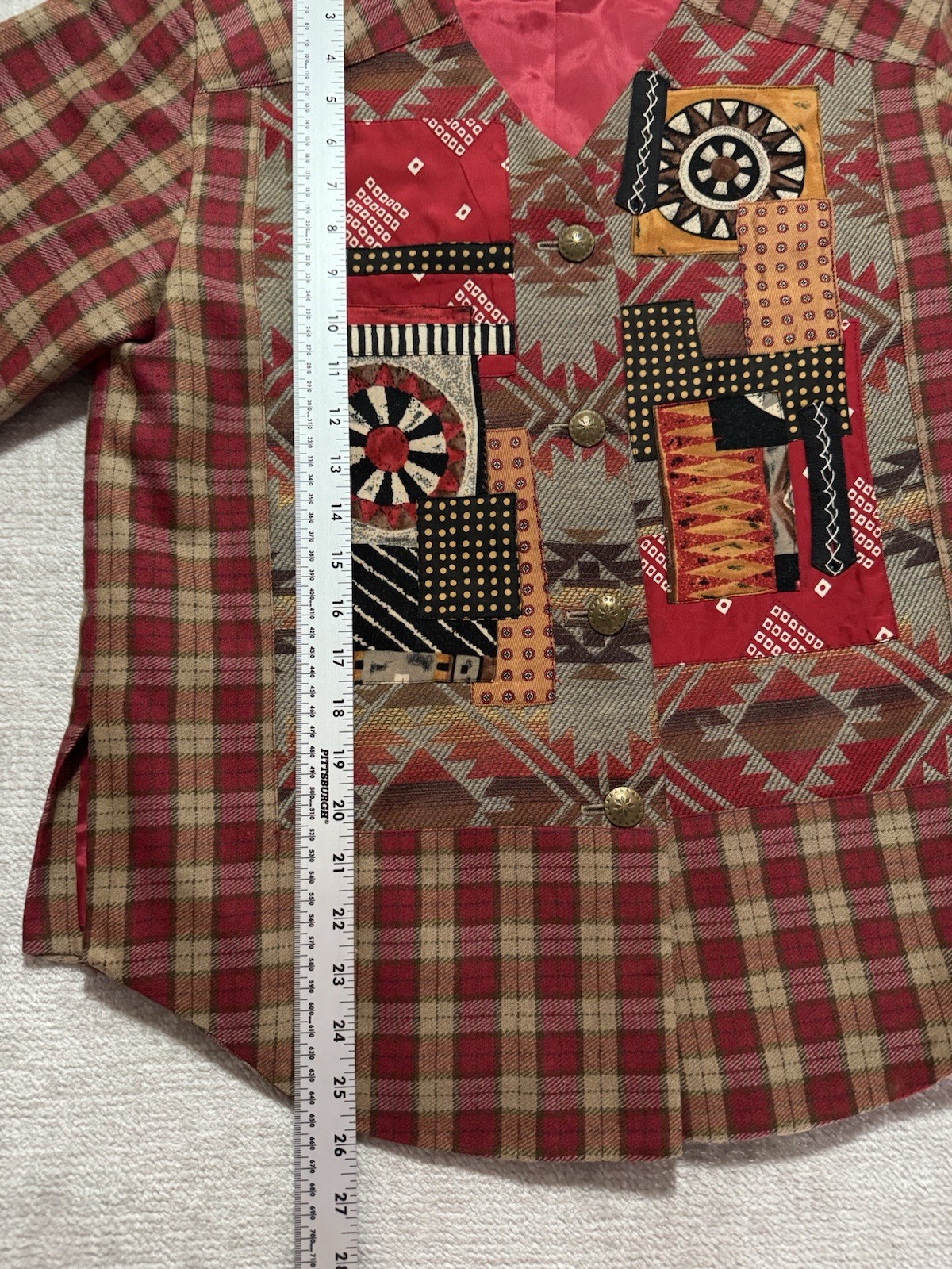 Canvasbacks Jacket Wool Blend Flannel Patchwork B… - image 7