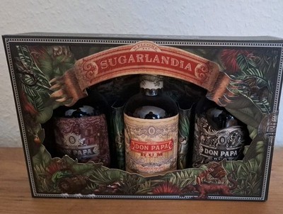 Don Papa Rum Premium Tastingset 3x0,2l Sherry Casks, Small Batch 7J., 10 Jahre) 