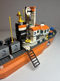LEGO City Arctic Lot- 60062 Icebreaker 60033 Crawler Near Complete + 7 Minifigs