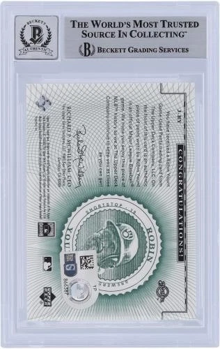 Framed Robin Yount Brewers Signed 2002 Upper Deck Sweet Spot #J-RY BAS 9/10 Card - Image 2 of 4