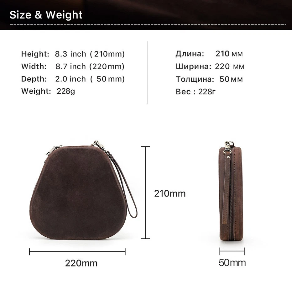 Funda protectora de cuero hecha a mano para auriculares para Apple Airpods Max Foto 3 de 4