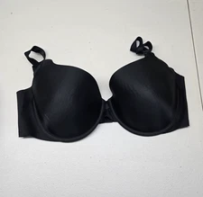 Warner's Women Bra 36D Black Padded Underwire Adjustable Straps