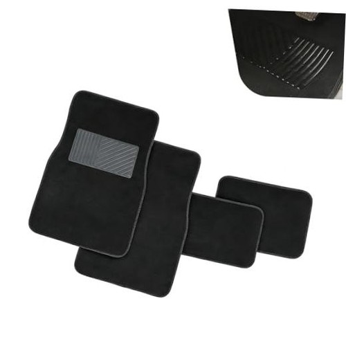 4 PCS Car Carpet Floor Mats, PVC Anti-slip Base Carpet fot Front & Rear,