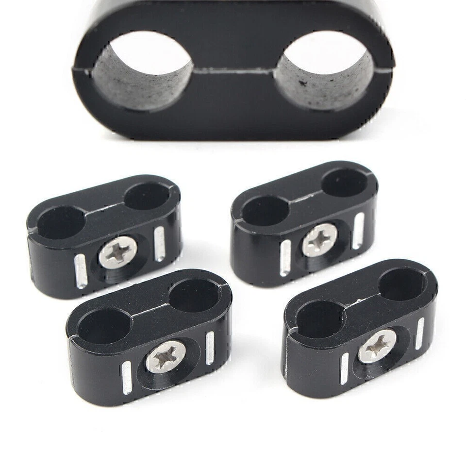 4x Brake Line Throttle Cable Wire line Clips Holder Clamp For Harley 1984-UP - Imagem 3 de 4